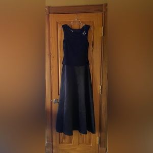Mother of bride/groom dress, black, glitter top, size 10